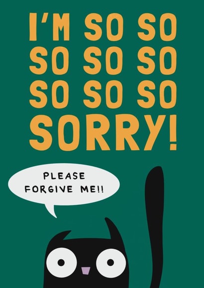 Cute Sorry card - Cats - Please Forgive Me created by AbiGoLucky
