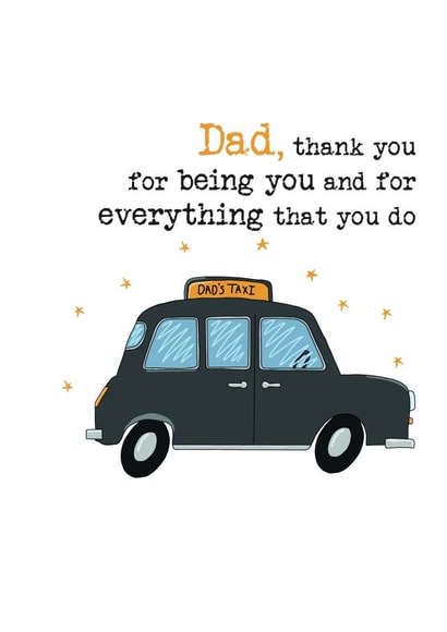 Cheeky Father's Day Card - Taxi created by Dandelion Stationery