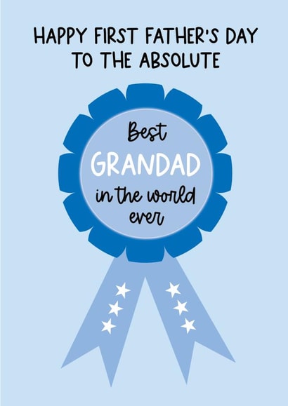 Cute Father's Day Card - Best Grandad Award - First created by Word Up Creative
