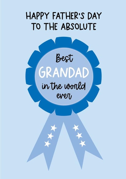 Cute Father's Day Card - Best Grandad Award created by Word Up Creative