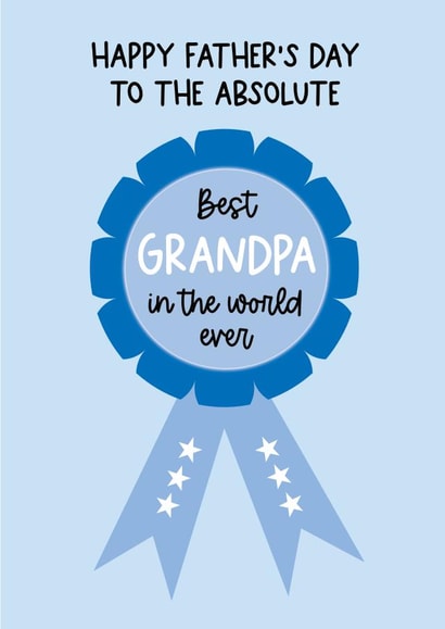 Cute Father's Day Card - Best Grandpa Award created by Word Up Creative