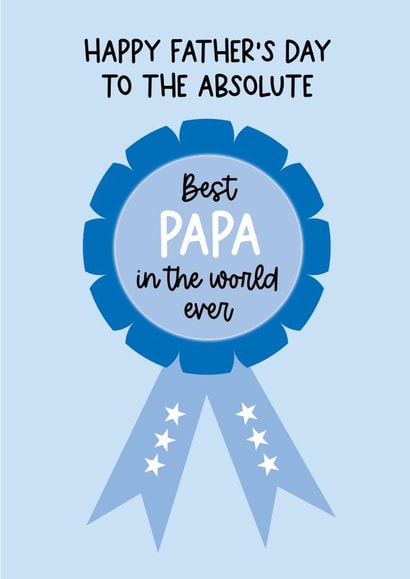 Cute Father's Day Card - Best Papa Award created by Word Up Creative