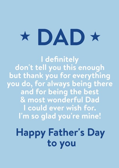 Heartfelt Father's Day Card - Most Wonderful Dad created by Word Up Creative