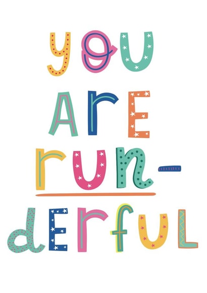 Cute Good Luck/Well Done Card - Marathon - Runderful created by Cate Creates