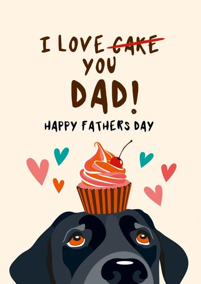 Labrador Themed Father's Day Card from the Dog. created by Diva Doodle Designs