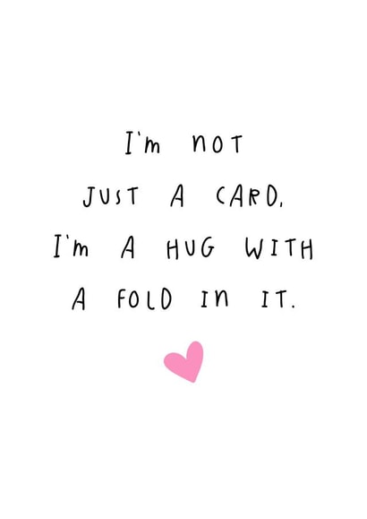 Cute friendship card, sending a hug in hard times. created by Superlush Cards