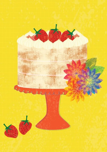 Birthday Food Strawberries and Cream Celebration Cake created by Kelly Ronan Designs