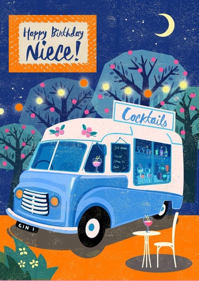 Cute Cocktail van Niece birthday card created by Rocket68