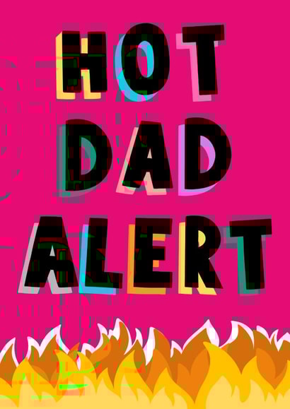 Cheeky Father’s Day Card - Hot Dad Alert - Dilf created by Paper Wishes Co