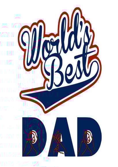 A BSL card created for the World's Best Dad. created by Give Gifts