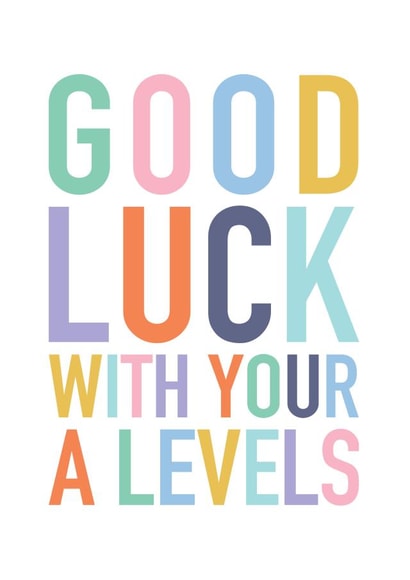 Good Luck - A Level Exams created by Studio 9