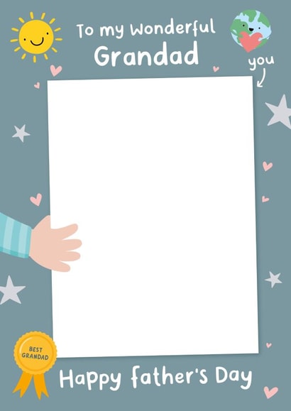 My Wonderful Grandad Father's Day Card - Drawing of Grandad created by Macie Dot Doodles