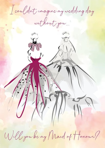 Maid of Honour Card created by @alessia_oliveri_design