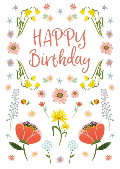 Cute Spring Floral Birthday Card created by Erika Firm