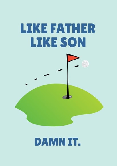 Funny Father's Day Card - Golf - From Son created by PopDogShop
