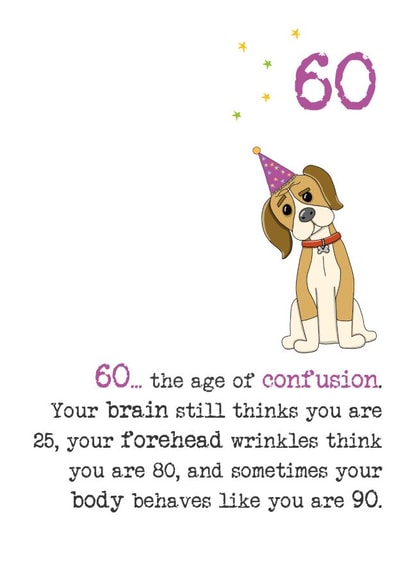 60th birthday - happy birthday - funny birthday created by Dandelion Stationery