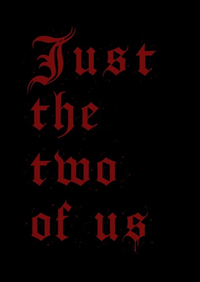 Dark anniversary card for just the two of us created by B V R N T paper