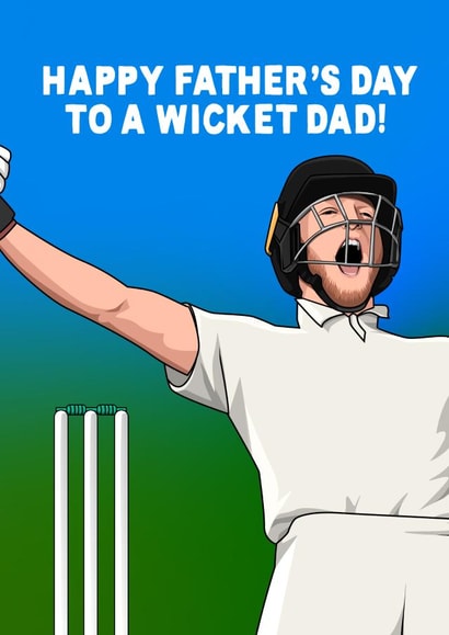 Funny Father's Day Card - Ben Stokes - Cricket created by All Things Banter