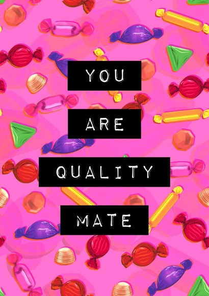 Quality Friends - Appreciation Card - Thank You - I Love You created by davidhydefierce