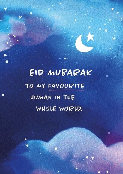 Cute Eid Mubarak card created by Superlush Cards