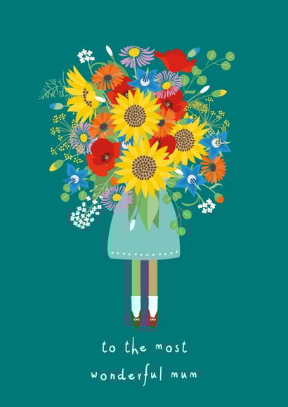 Pretty Birthday Card - The Most Wonderful Mum created by Vicki Nelli