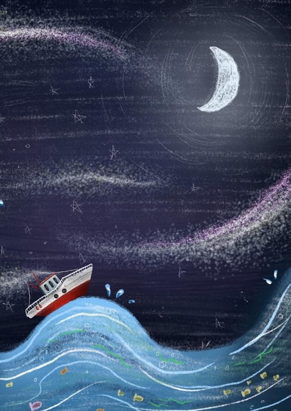 Blank Card - Powerful Ocean created by Eleanor Holmes