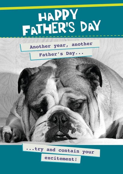 Funny Father's Day card - Try and contain your excitement! created by Quitting Hollywood