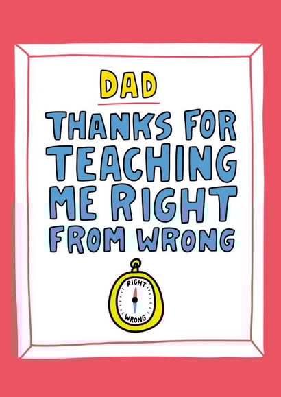 Heartfelt Father's Day Card - Moral Compass created by Angela Chick