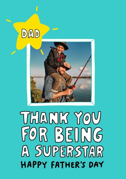 Heartfelt Father's Day Card - Superstar Dad created by Angela Chick