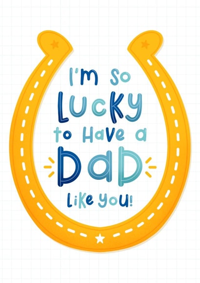 Heartfelt Father's Day Card - Horse Shoe - So Lucky created by Joanne Hawker