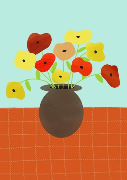 Floral art card created by Loula Rose