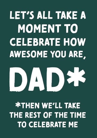 Cheeky Father's Day Card - Celebrate How Awesome Dad Is created by Cards from Designers