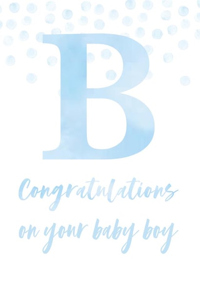 Cute new baby boy card, for friends and family created by emie&co
