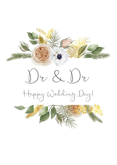 Happy Wedding Day for Doctors - Dr & Dr created by Pickhaver Cards