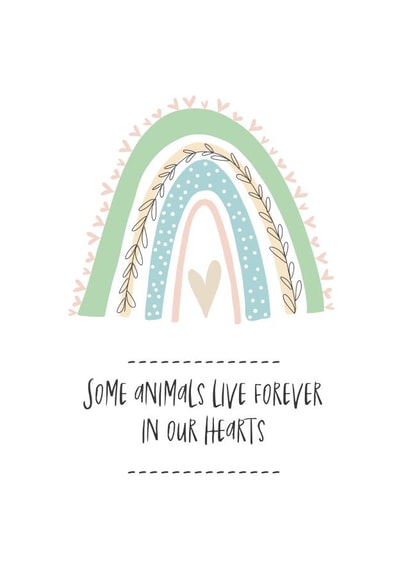Heartfelt Sympathy Card - Some Animals Live Forever created by Dandelion Stationery