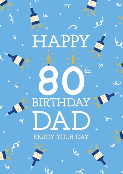 Fun Birthday Card - 80th - Dad created by Kamiya Chirodian