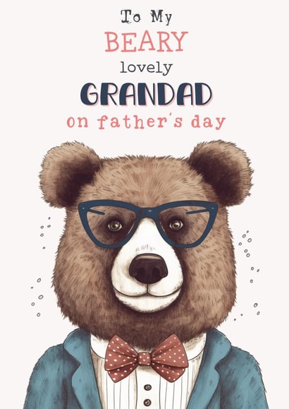Cute Father's Day Card - Beary Lovely Grandad created by Nidd And Rigg!
