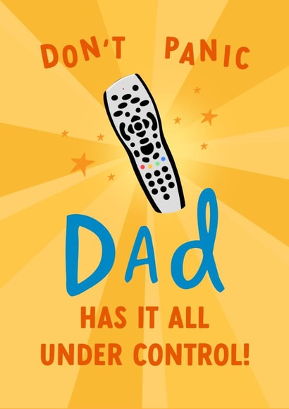 Funny Father's Day Card - Under Control - Sky Remote created by The Cake Thief