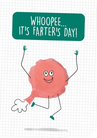 Funny Whoopee Farter's day Card - Whoopee cushion fart - Punny Father's Day created by Quitting Hollywood