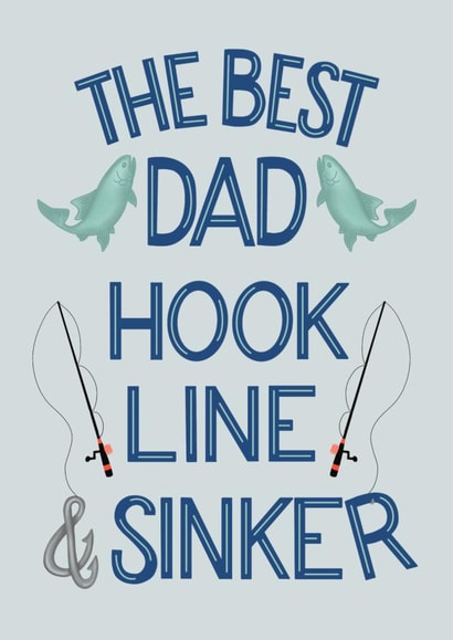 Cute Fishing card for Dad - Birthday Father's Day created by Angelicabydesign