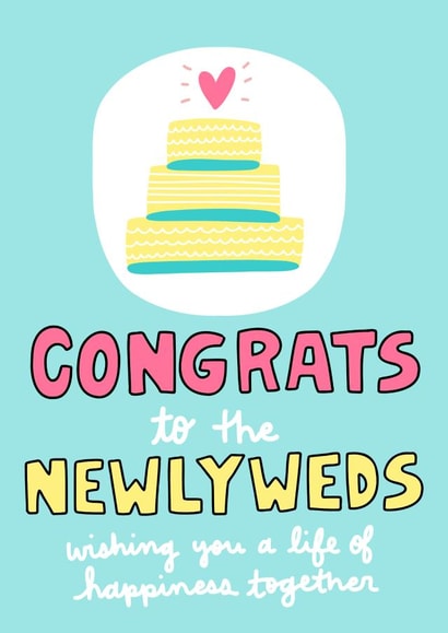 Congrats to the Newlyweds - Wedding Card for Newlyweds created by Angela Chick