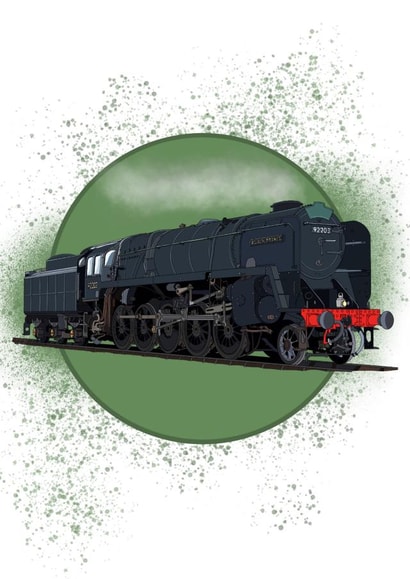 Steam train card created by JKCreations