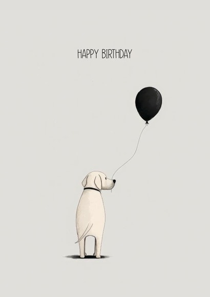 Cute Labrador Birthday Card for any Dog Lover, or Even Send to your Furry Friend created by Latte & Noir