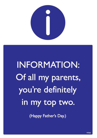 Funny Father's Day Card - Top Two Parent created by Brainbox Candy