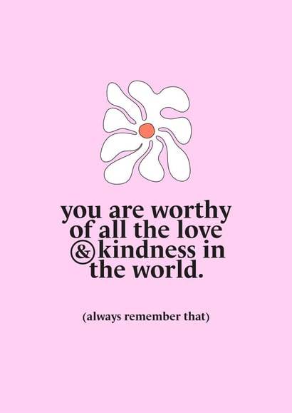 Fearne Cotton's Happy Place Card - You Are Worthy created by Happy Place