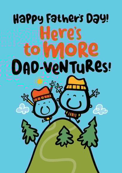 Dad-Ventures - Father's Day Card For Dad - Walking Camping Outdoors created by Pink wink