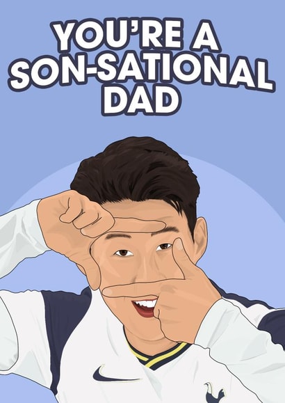 Punny Birthday Card - Son Heung Min - Tottenham created by Pink + Pip