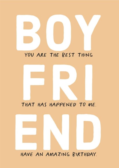 Boyfriend - Birthday Card created by Poppy Lane