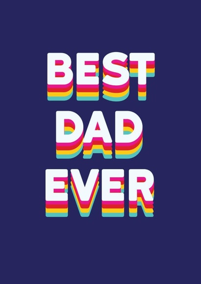 Rainbow Best Dad Ever Card created by Redback Cards