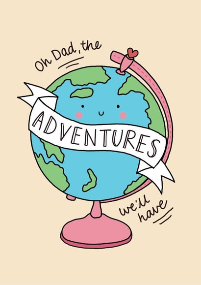 Cute Father's Day card for dad - Adventures with dad created by Eskimo Kiss Designs